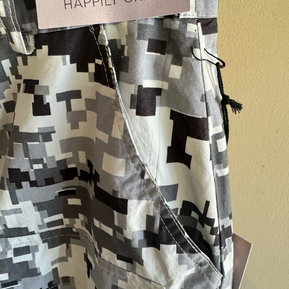 Happily Grey Women's Roblox Camo Cargo Pants Muti-Pockets Black Grey White - Picture 3 of 13